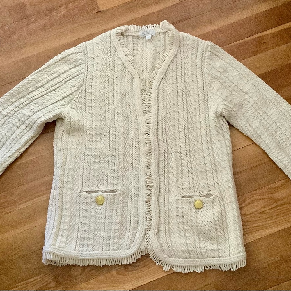 J Crew Women’s Knit Sweater Jacket with Fringe